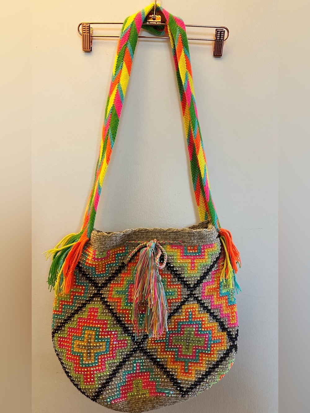 Wayuu Mochila Beaded Large bag Fall